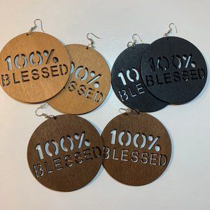100% Blessed - Afrocentric Earrings